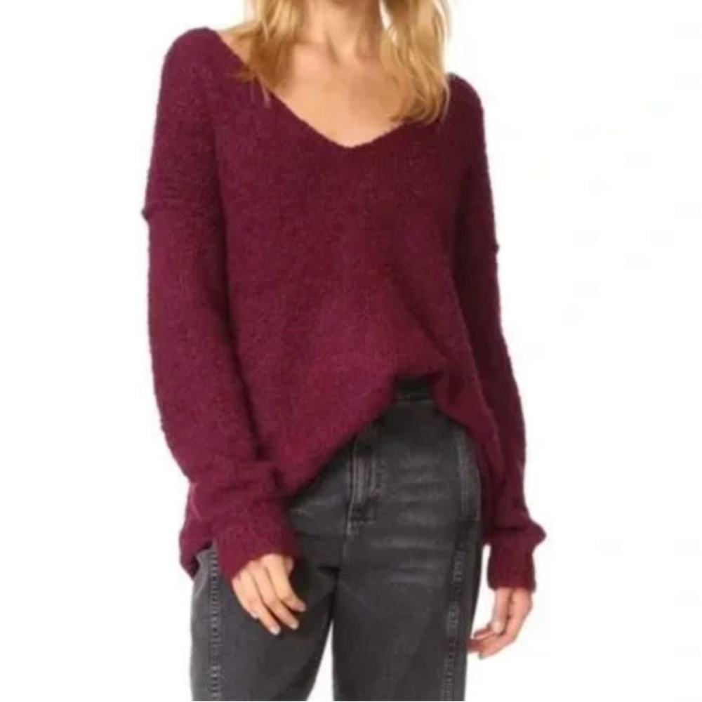 Free People Maroon Sweater